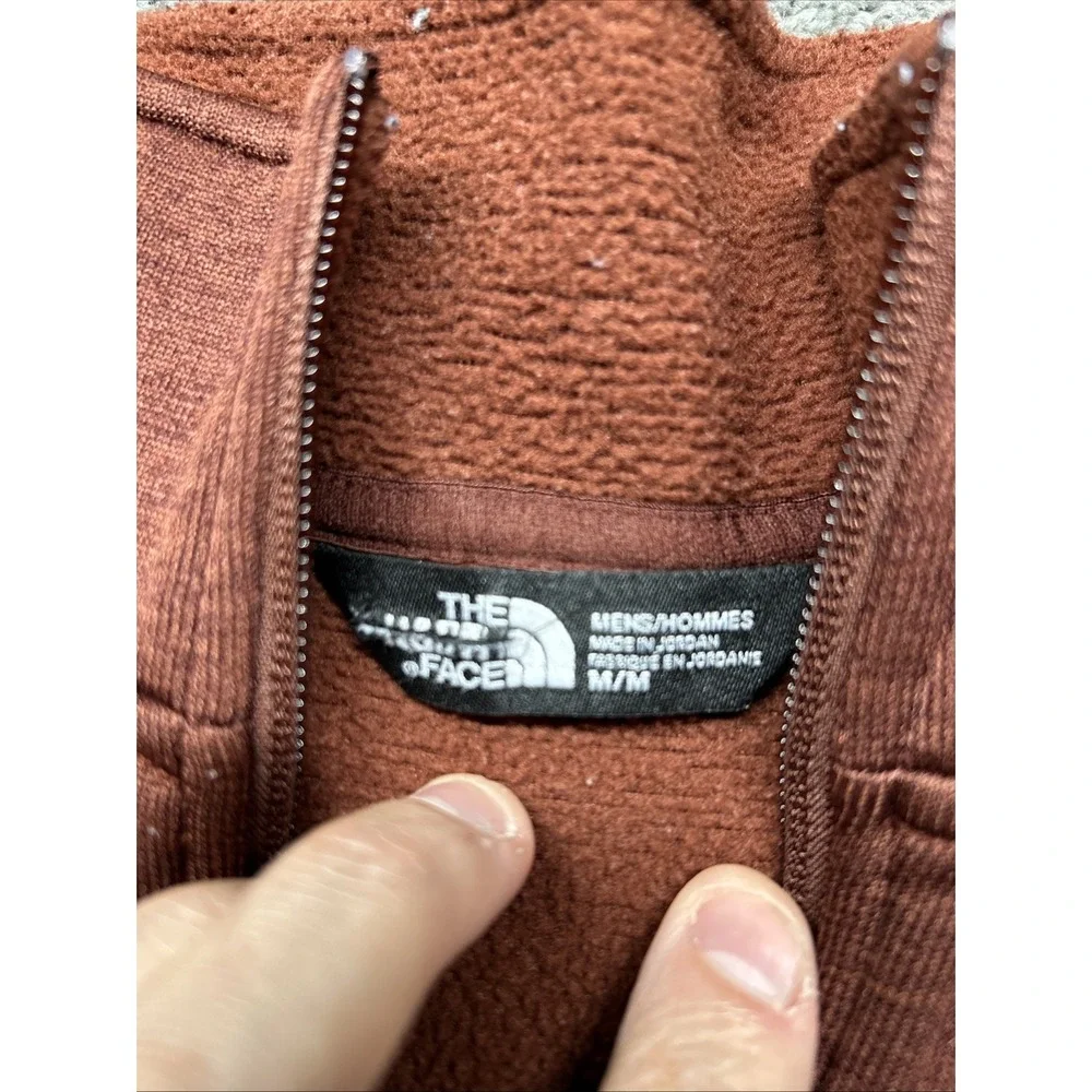 The North Face mens Sweatshirt‎ 1/4 Zip M Pullover Brown Moch Neck Active Wear